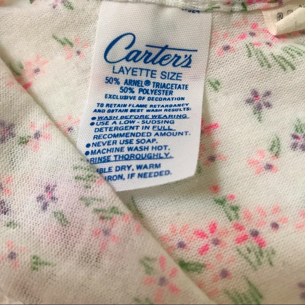 Vintage Carter’s Floral Layette Gown